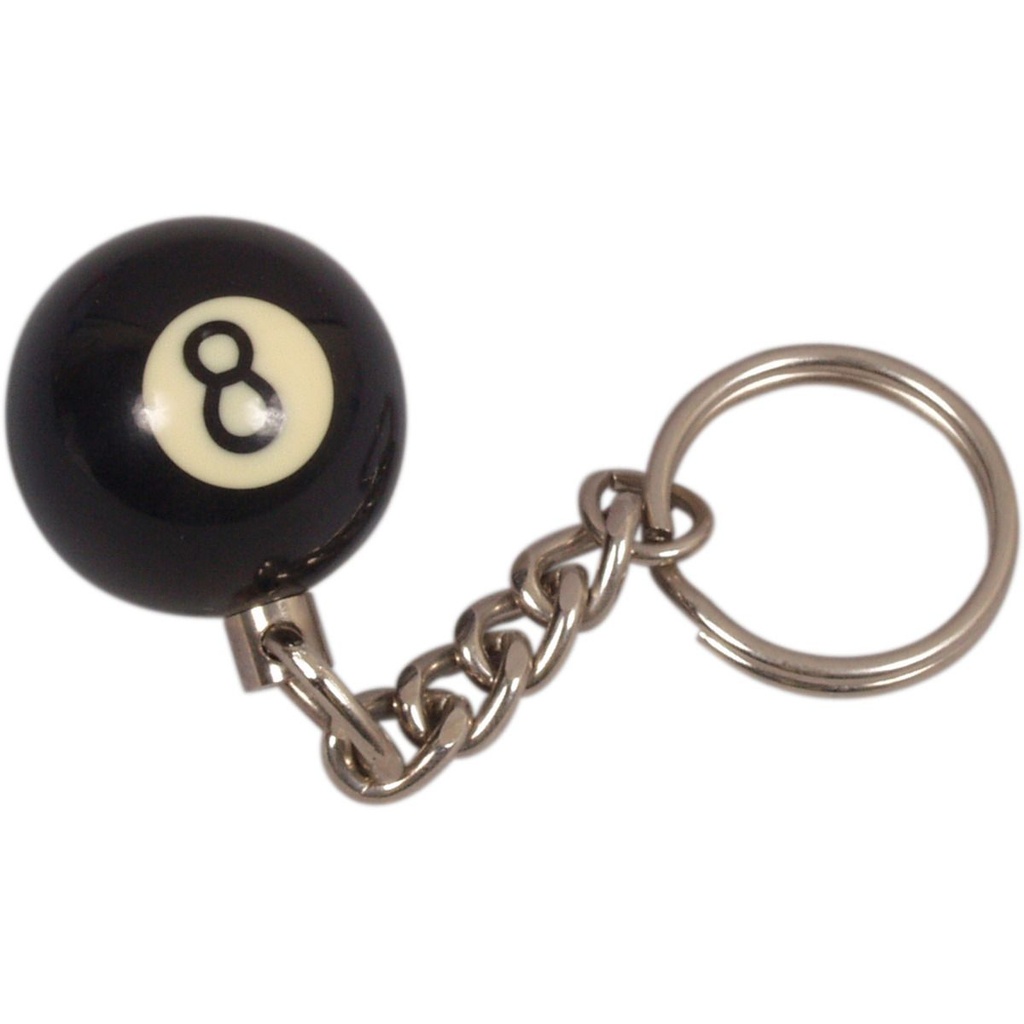 Key ring Pool ball no.8
