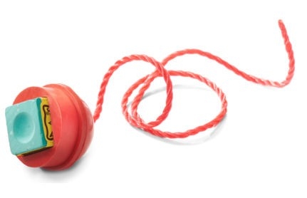 Krijthouder rubber met koord