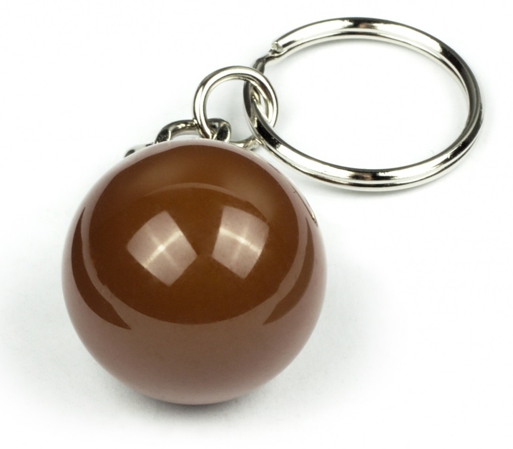 Porte-clé Bille Billard Brun