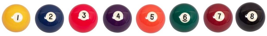 Bal Pool - losse nummers 1 t.e.m 8 (Aramith)
