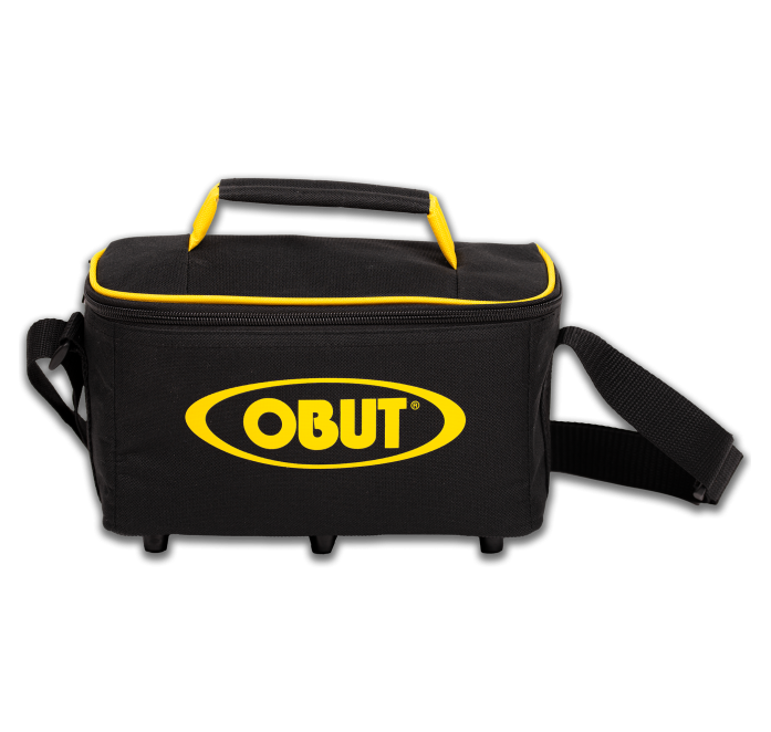 Petanque Obut Reportertas zwart/geel 3 ballen