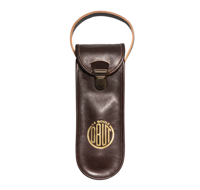 Petanque Kastanjebruine leren tas