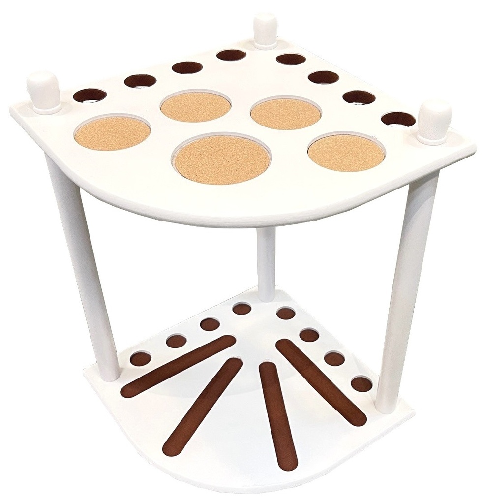Cue Rack corner model 8 cues white