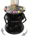 Turning cue rack for 20 cues