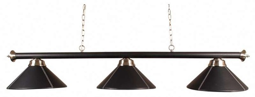 [p3726] Lampshade 3-Clocks Leather Black