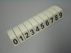 [p100359] Set of numbers grey (10 pieces)
