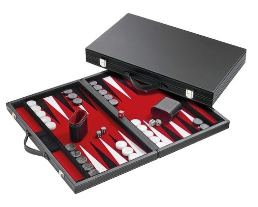 [2200] Backgammon - Koffer Lux 46x30 - rood