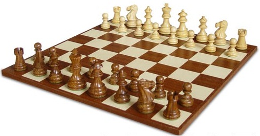 [p2189] Jeu d'Echecs ProBase Brun/Blanc 58mm