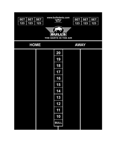 [p751] Dart Score pour Craie 59x45cm