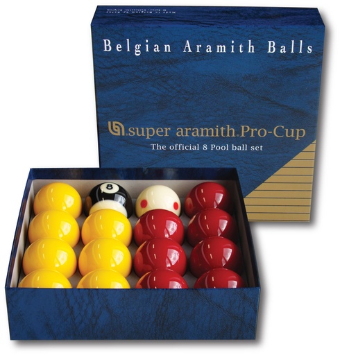[p5652] Ballenset 8-Pool 50,8mm Super Aramith Pro-Cup