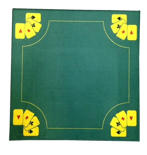 [2074] Kaartmat 70x70cm 4 aasjes - Geel