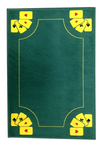 [p2071] tapis de Cartes 60x40cm 4 as - Jaune