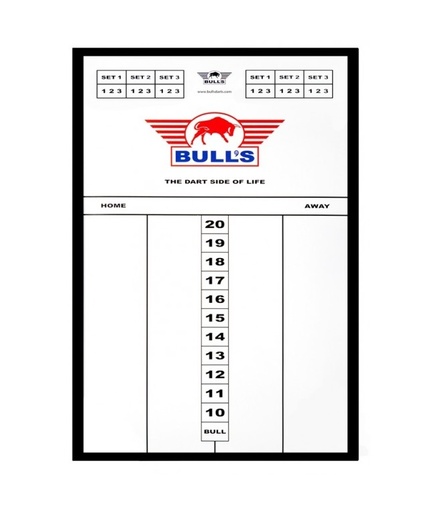 [839] Dart Scorebord Bull's Plexi 60x30cm