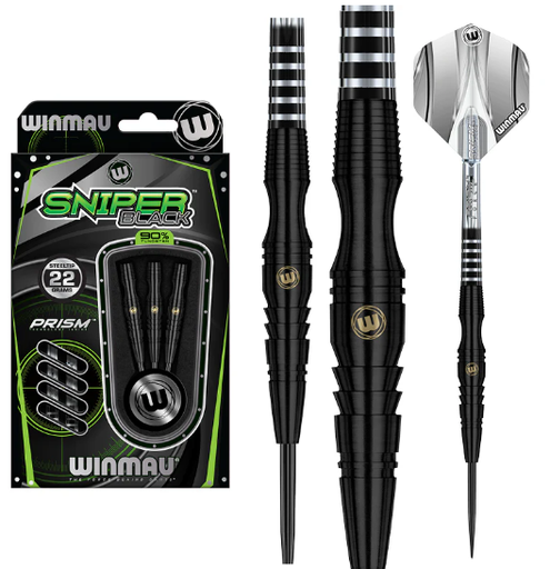 [p4870] Darts Winmau Sniper Black 90%