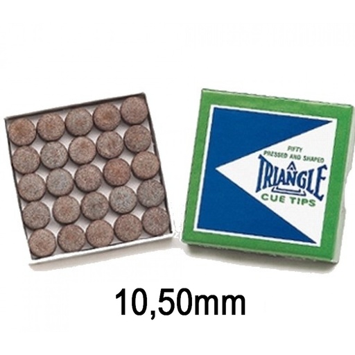 [p4257 10,50mm] Cue Tip Triangle 10,5mm/50 pieces