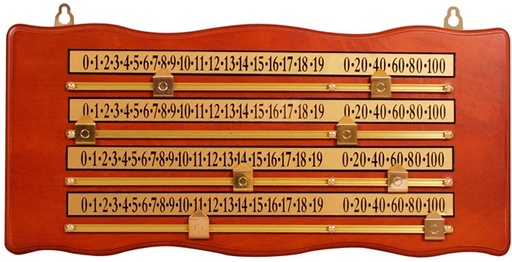 [p1116 maple] Compte-points Railscore 4 joueurs - érable