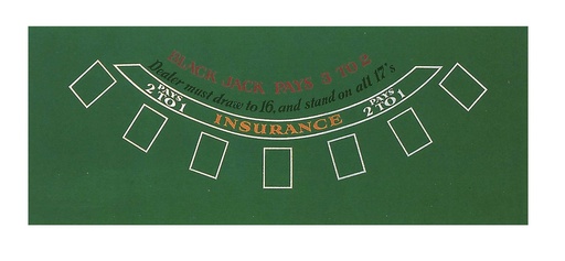 [p2094 groen] Tapis de Black Jack 130x90cm Vert