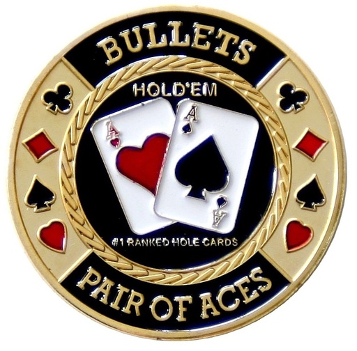 [3840 Poker-Kaartbeschermer "Bullets"] Poker-Card protector "Bullets"