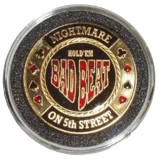 [3840 Poker-Kaartbeschermer "Bad Beat"] Poker-Card protector "Bad Beat"