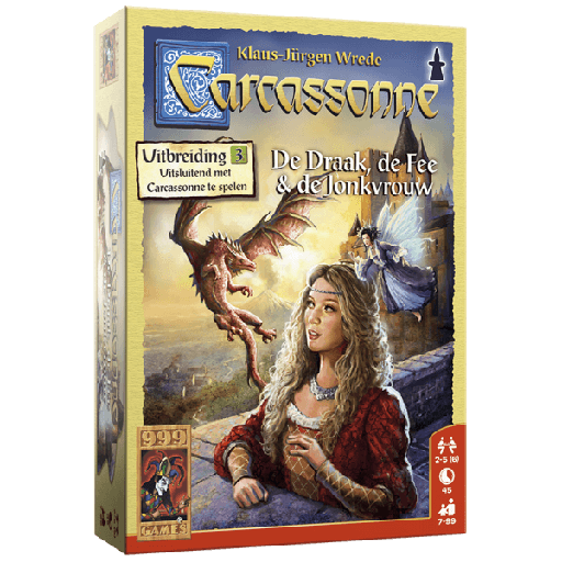 [p2621 draak-fee-jonkvrouw] Carcassonne uitbreiding De Draak, de Fee en de Jonkvrouw