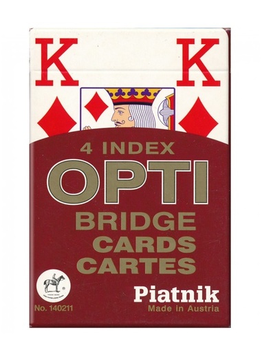 [2001 rood] Kaartspel OPTI Bridge Piatnik - rood