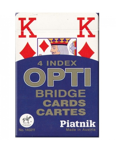 [p2001 blauw] Kaartspel OPTI Bridge Piatnik - blauw
