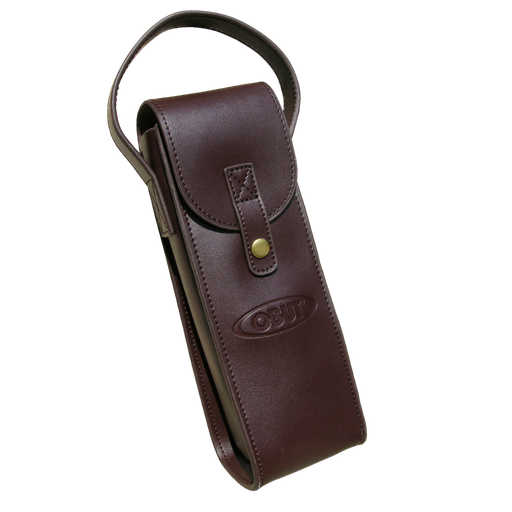 [2695 bruin drukknop] Petanque Handtasje Leder - bruin