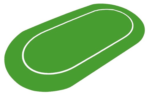 [3037 groen] Tapis de Cartes Poker 180 x 90cm Vert