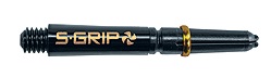 [2746 zwart-goud] Shaft Harrows Supergrip Spin Zwart-Goud Short