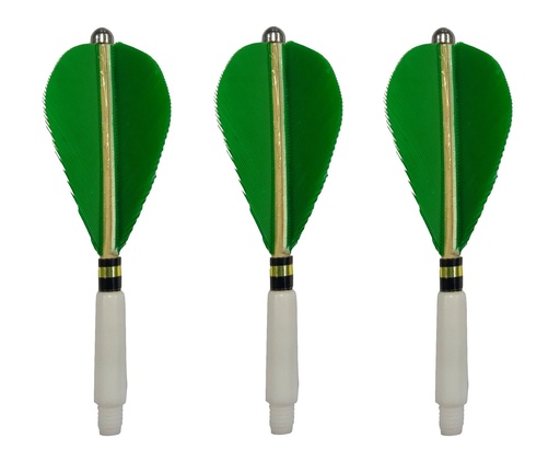 [p871 groen] Dart Natuurveer per set groen