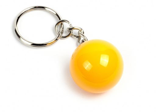 [3833 geel] Key Ring Billiard Ball Yellow