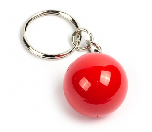 [p3833 rood] Key Ring Billiard Ball Red
