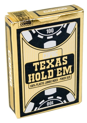 [p3094 zwart] Pokerkaarten Copag Texas Jumbo Zwart