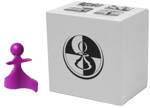 [2329 paars] Paco Ŝako Peace Chess Pieces purple