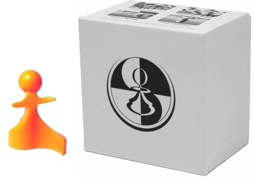 [2329 oranje] Paco Ŝako Peace Chess Pieces orange