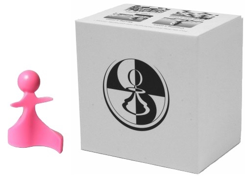 [2329 roze] Paco Ŝako Peace Chess Pieces pink