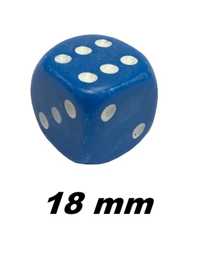 [0956 blauw] Dice 18mm blue