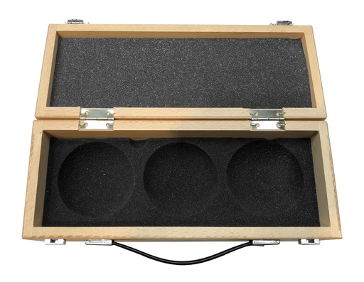 [p2873 petanque] Wooden case for 3 Balls
