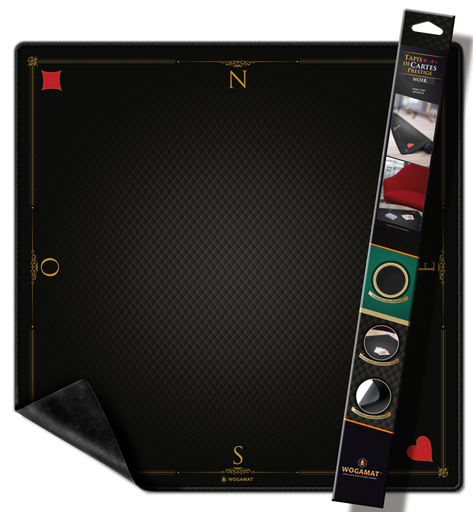 [p1358 zwart] Card Carpet Prestige non-slip 60 x 60cm Black