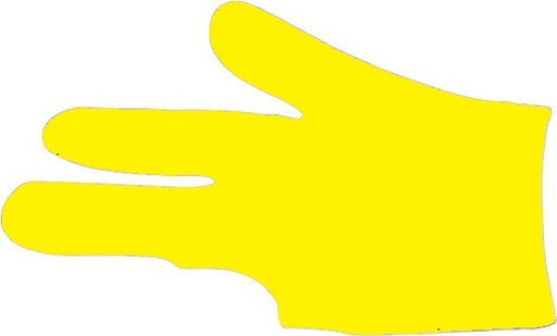 [p5449 geel] Handschoen standaard geel