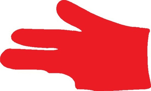 [p5449 rood] Handschoen standaard rood