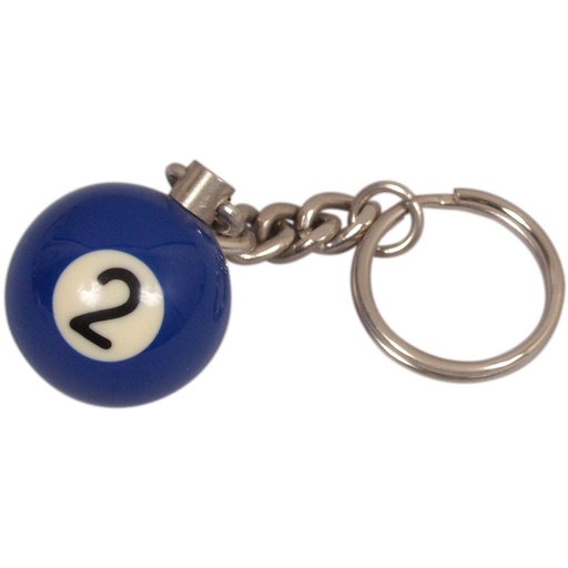 [2933 nr.2] Key ring Pool ball no.2
