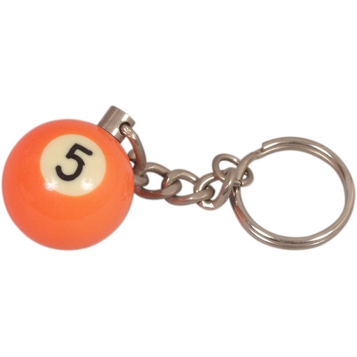 [p2933 nr.5] Key ring Pool ball no.5