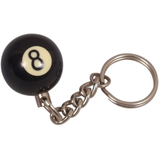 [p2933 nr.8] Key ring Pool ball no.8