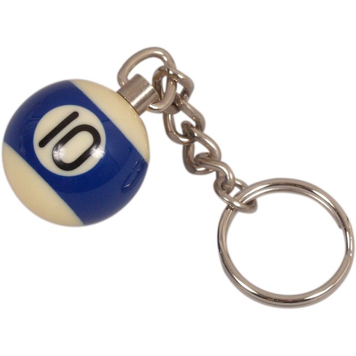 [2933 nr.10] Key ring Pool ball no.10