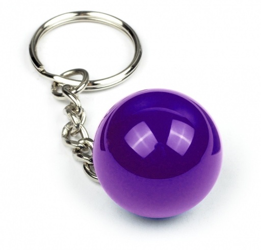 [p3833 paars] Sleutelhanger Biljartbal Paars