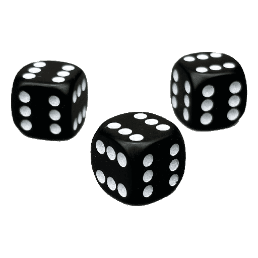 [p0960 zwart-wit] Dés22mm Noir-blanc