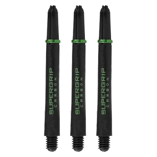 [4907 carbon-groen] Shaft Harrows Supergrip Midi zwart-groen
