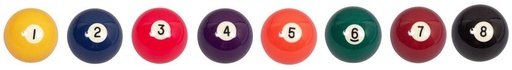 [p07458] Bille Pool - numéros à choisir 1 jusqu'à 8 (Aramith)