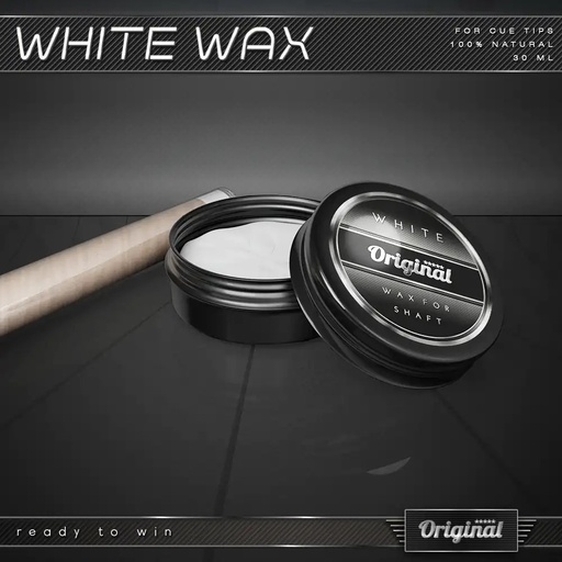 [p7800] Original Cue Shaft Wax (white) voor onderhoud topeinde